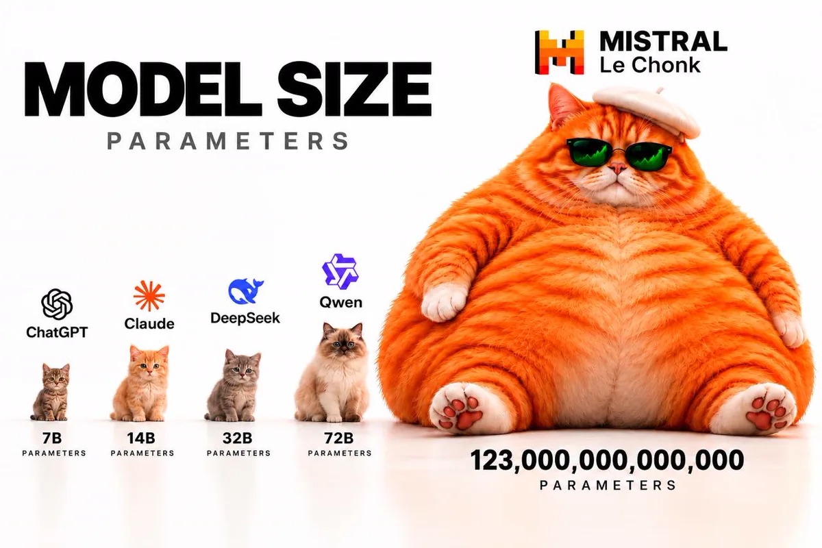 Model size infographic